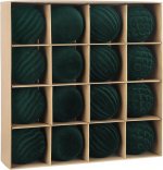 Besteek16 Pcs Velvet Christmas Ornaments Set, 3.15 Inch Green Velvet Ornaments for Christmas Tree Decorations Shatterproof Flocked Hanging Balls for Xmas Holiday Party Wedding Home Decor